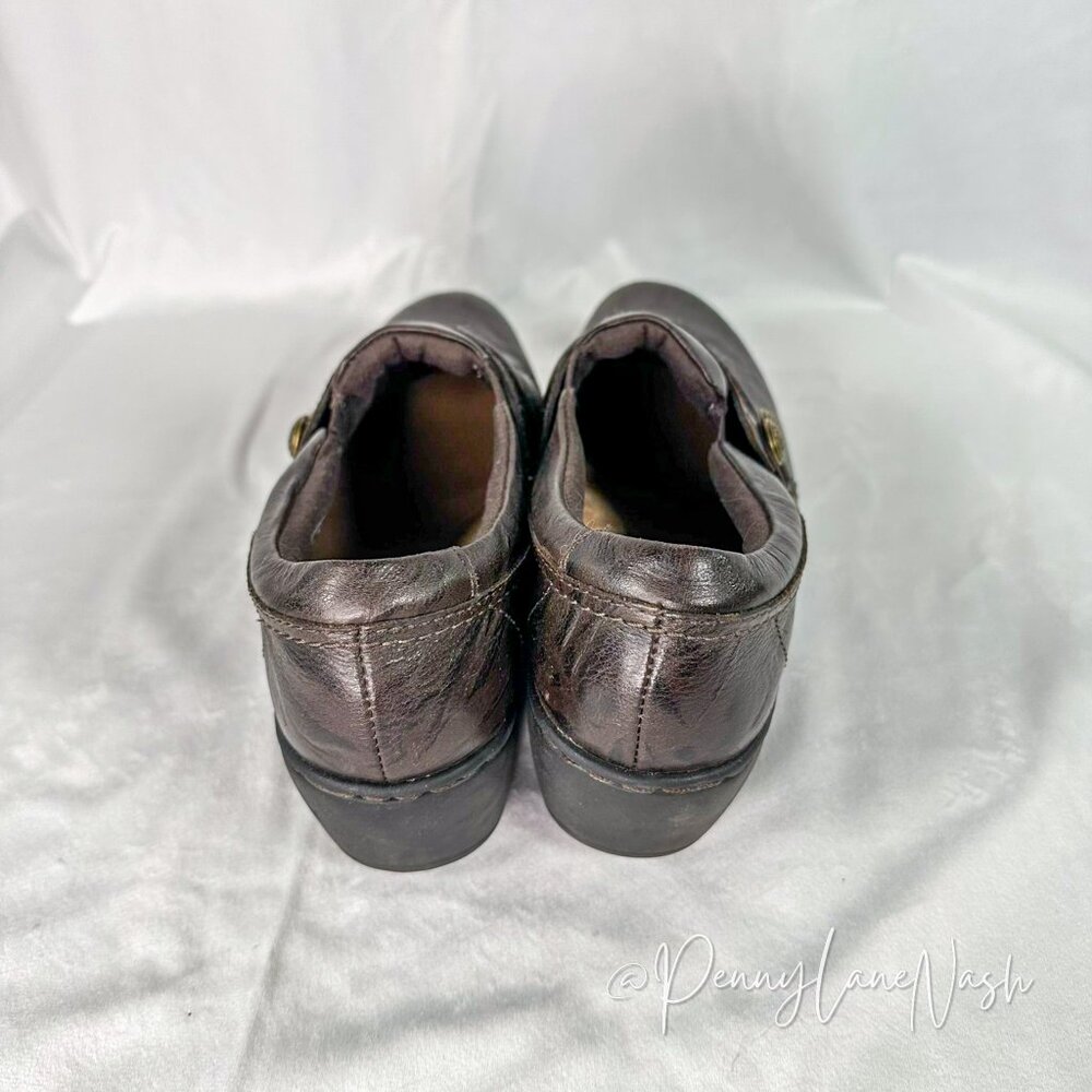 Clarks Collection Leather Soft Cushion Slip On Loafer  Clogs - Picture 7 of 10